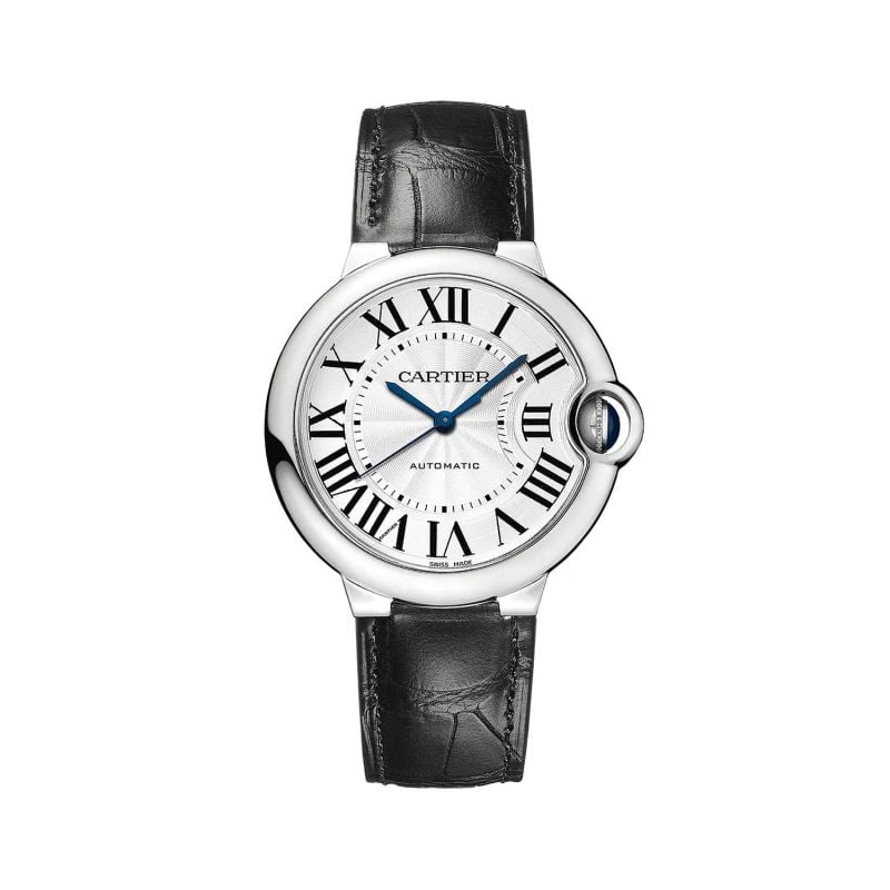 CARTIER WATCH BALLON BLEU DE CARTIER STEEL AND LEATHER