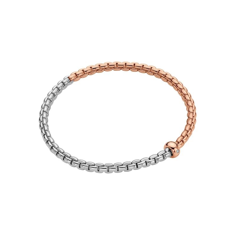 FOPE BRAÇALET D'OR ROSA I D'OR BLANC AMB DIAMANT BLANC EKA TINY