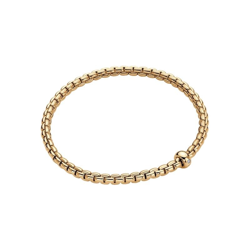 FOPE BRAÇALET D'OR GROC AMB UN DIAMANT EKA