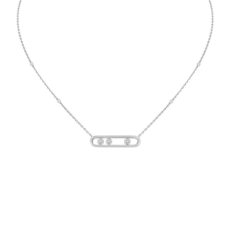 MESSIKA COLLAR DE ORO BLANCO CON BRILLANTES BLANCOS MOVE CLASSIQUE 