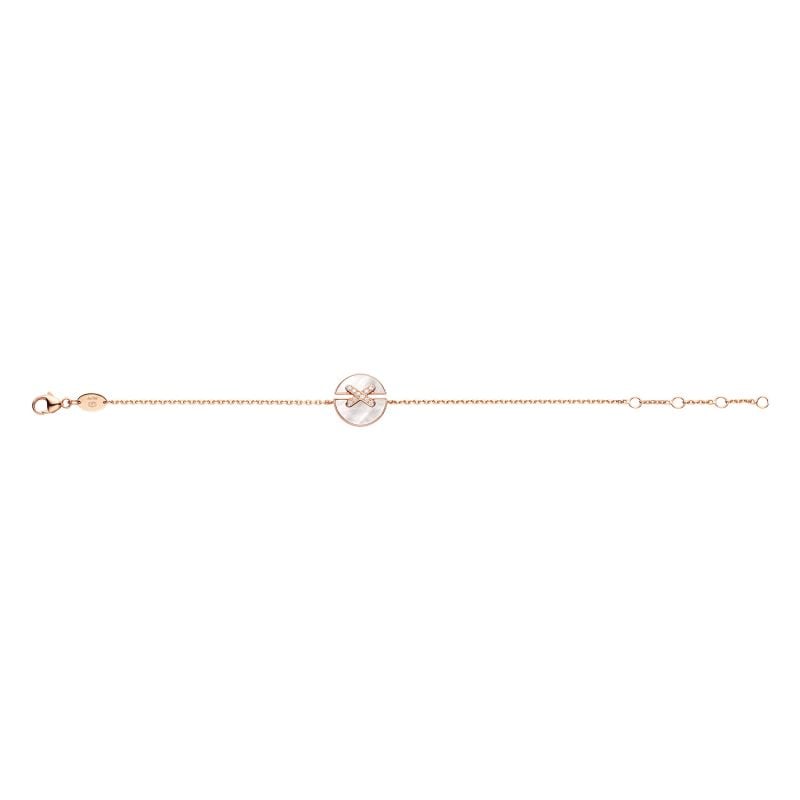 CHAUMET PULSERA DE ORO ROSA CON NACAR Y DIAMANTES LIENS HARMONY