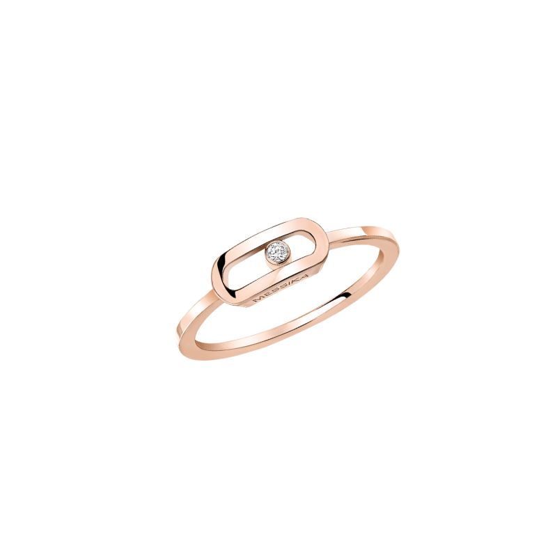 MESSIKA ROSE GOLD RING WITH A DIAMOND MOVE UNO