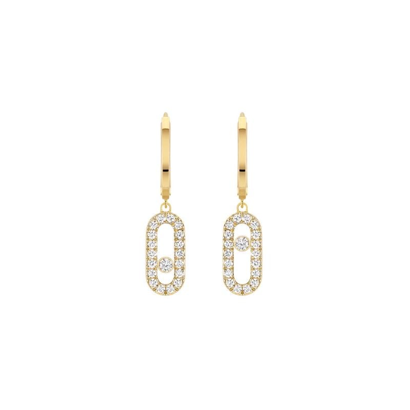 MESSIKA PENDIENTES DE ORO AMARILLO CON DIAMANTES MOVE UNO