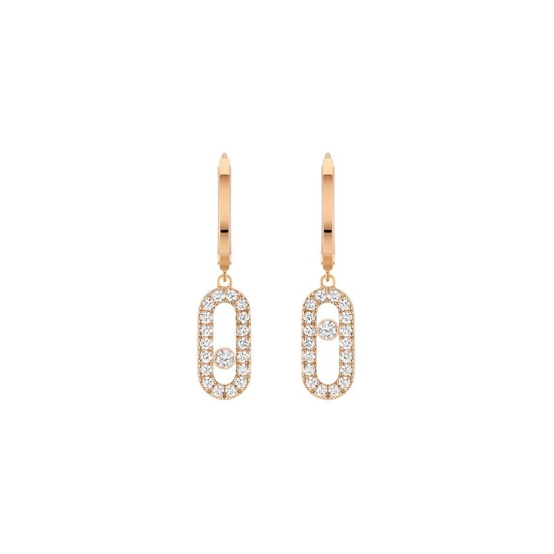 MESSIKA ROSE GOLD EARRINGS WITH DIAMONDS MOVE UNO