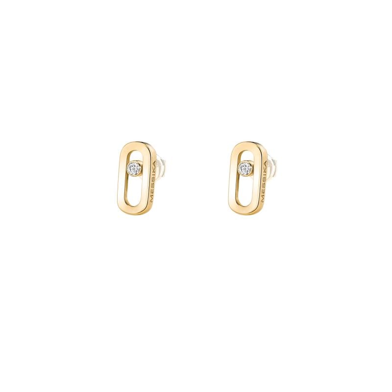 QUERA YELLOW GOLD EARRINGS WITH DIAMONDS MOVE UNO 