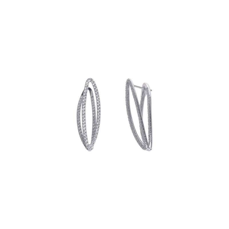 QUERA WHITE GOLD EARRINGS WITH DIAMONDS