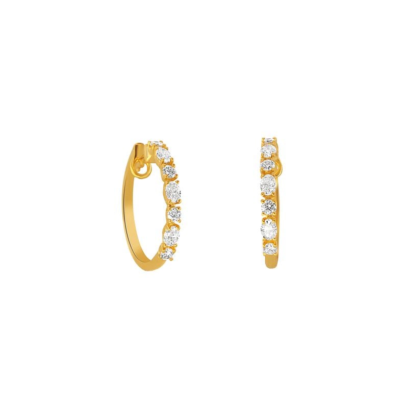 QUERA YELLOW GOLD EARRINGS WITH DIAMONDS