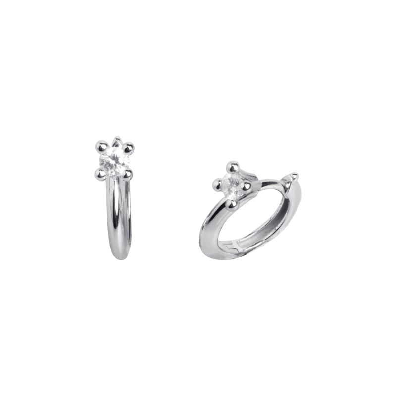 QUERA WHITE GOLD EARRINGS WITH DIAMONDS