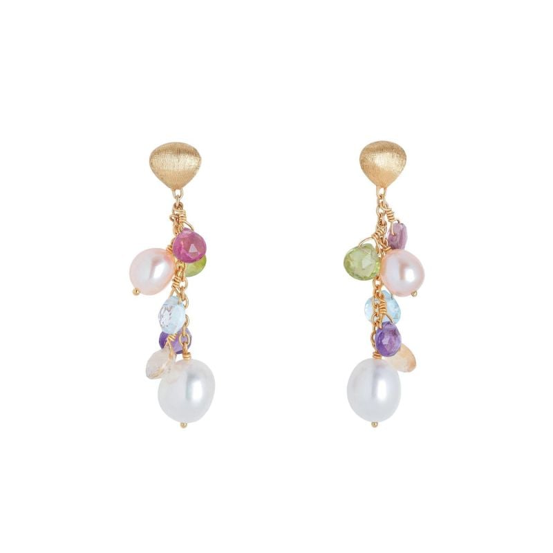 MARCO BICEGO PENDIENTES DE ORO AMARILLO CON PIEDRAS PRECIOSAS PARADISE