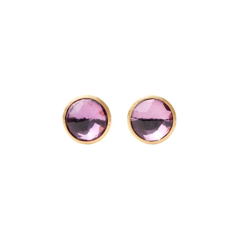 PENDIENTES DE ORO AMARILLO CON AMATISTAS JAIPUR