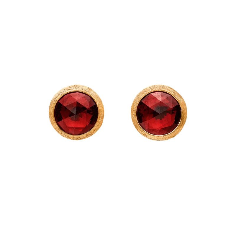 MARCO BICEGO PENDIENTES EN ORO AMARILLO Y GRANATE JAIPUR