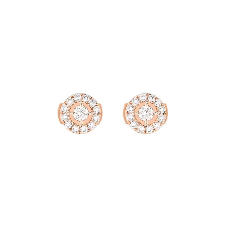 MESSIKA PENDIENTES DE ORO ROSA CON DIAMANTES BLANCOS JOY