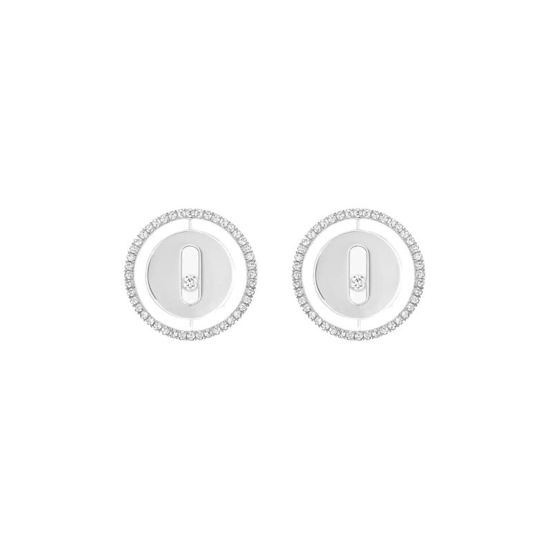 MESSIKA PENDIENTES DE ORO BLANCO CON DIAMANTES BLANCOS LUCKY MOVE
