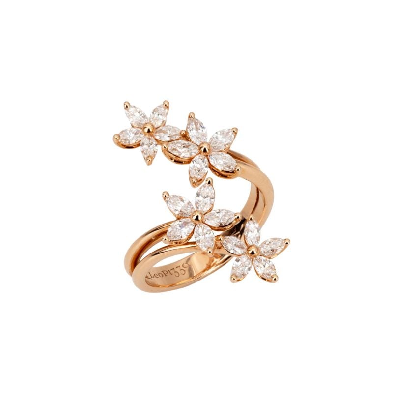 LEO PIZZO ANILLO EN ORO ROSA CON DIAMANTES