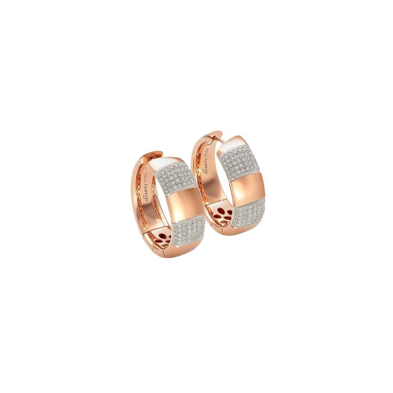 LEO PIZZO PENDIENTES DE ORO ROSA CON DIAMANTES