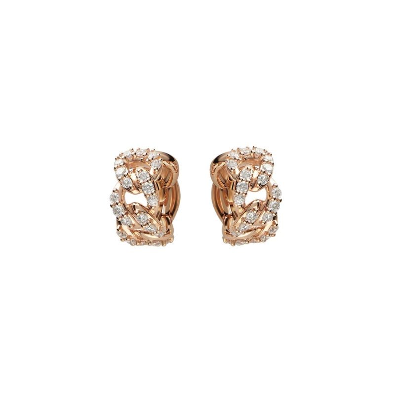 LEO PIZZO PENDIENTES DE ORO ROSA CON DIAMANTES