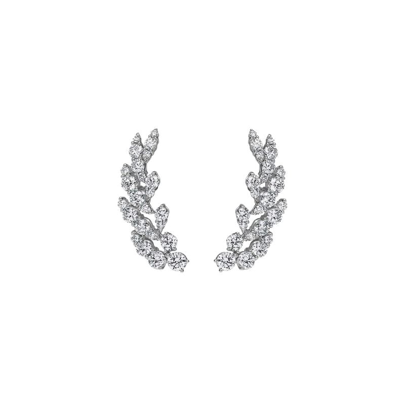 LEO PIZZO PENDIENTES DE ORO BLANCO CON DIAMANTES BLANCOS
