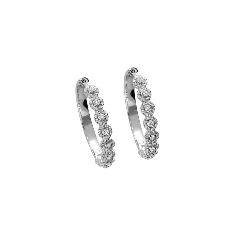LEO PIZZO PENDIENTES DE ORO BLANCO CON DIAMANTES