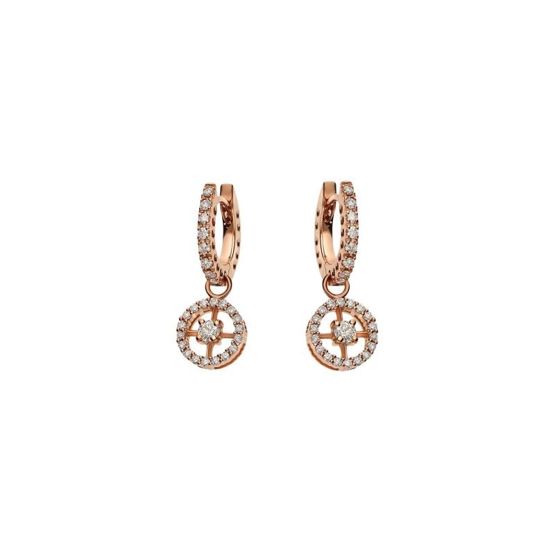 LEO PIZZO PENDIENTES DE ORO ROSA CON DIAMANTES