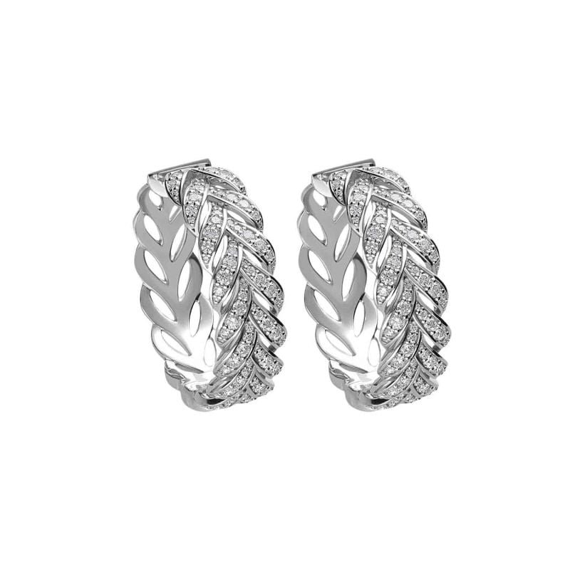 LEO PIZZO PENDIENTES DE ORO BLANCO CON DIAMANTES