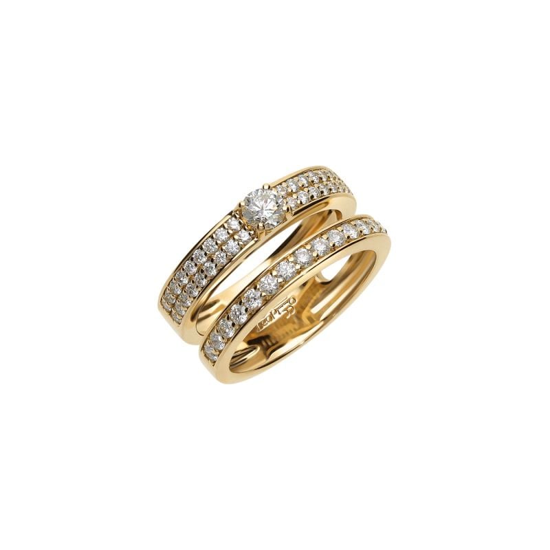 LEO PIZZO ANILLO EN ORO AMARILLO CON DIAMANTES BLANCOS