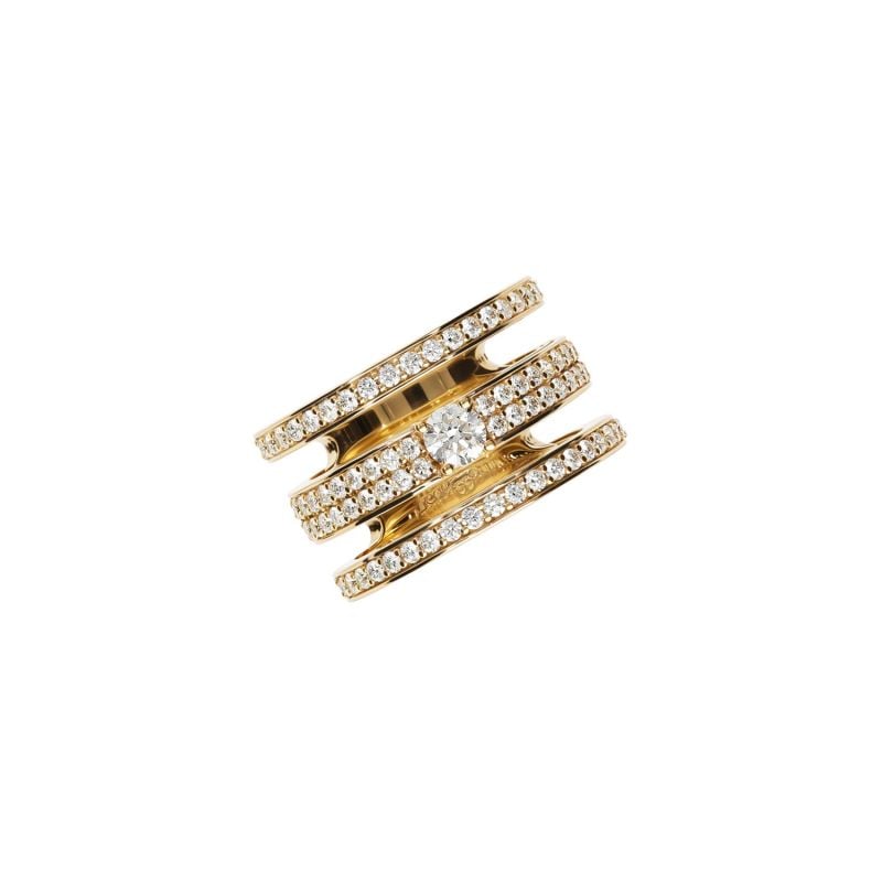 LEO PIZZO ANILLO DE ORO AMARILLO CON DIAMANTES BLANCOS
