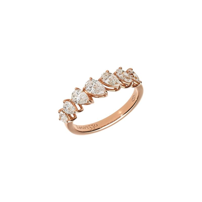 LEO PIZZO ANILLO EN ORO ROSA CON DIAMANTES BLANCOS