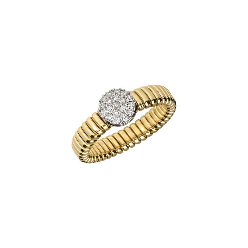 LEOPIZZO ANILLO EN ORO AMARILLO Y ORO BLANCO CON DIAMANTES
