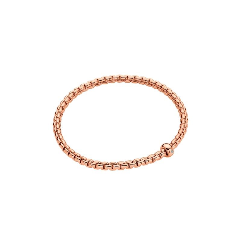 PULSERA FOPE ORO ROSA 18KT DIAMANTE BLANCO TALLA BRILLANTE EKA