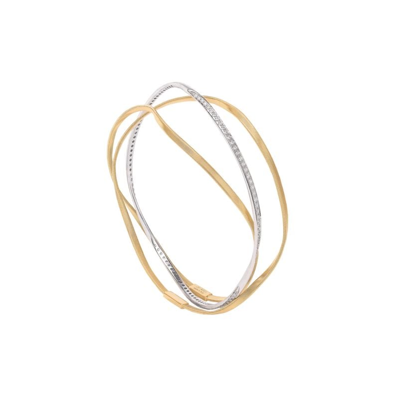 MARCO BICEGO YELLOW AND WHITE GOLD BRACELET WITH DIAMONDS MARRAKECH