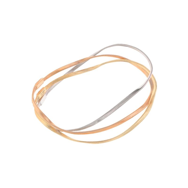 MARCO BICEGO YELLOW, WHITE AND ROSE GOLD BRACELET MARRAKECH