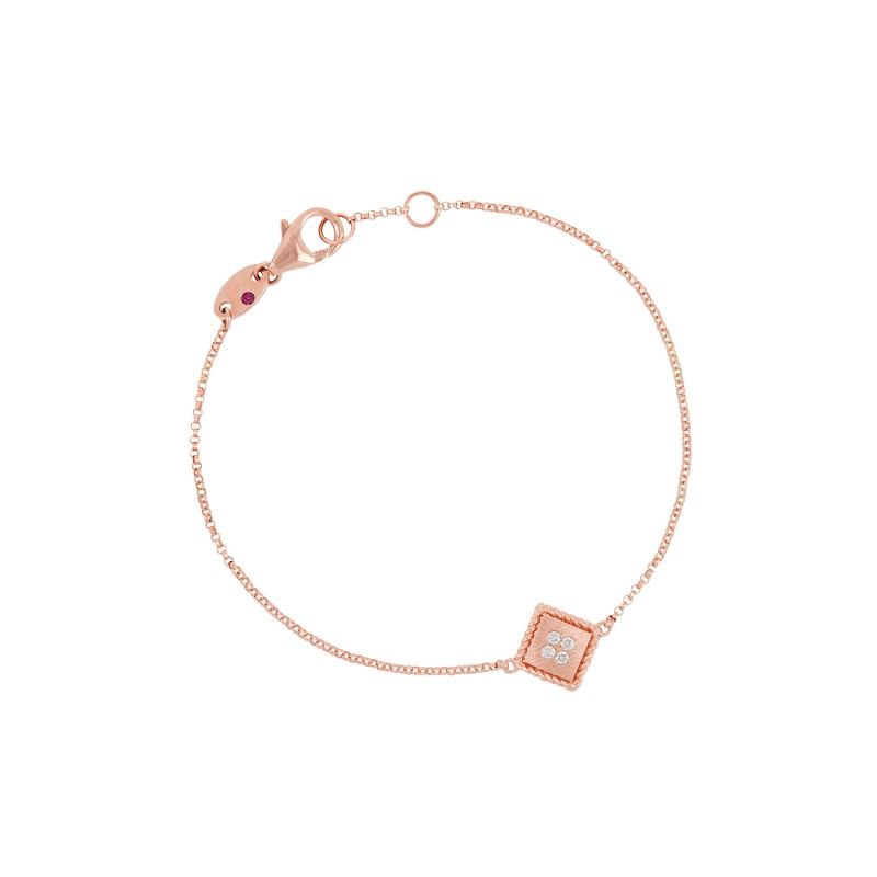 ROBERTO COIN PULSERA DE ORO ROSA CON DIAMANTES BLANCOS PALAZZO DUCALE
