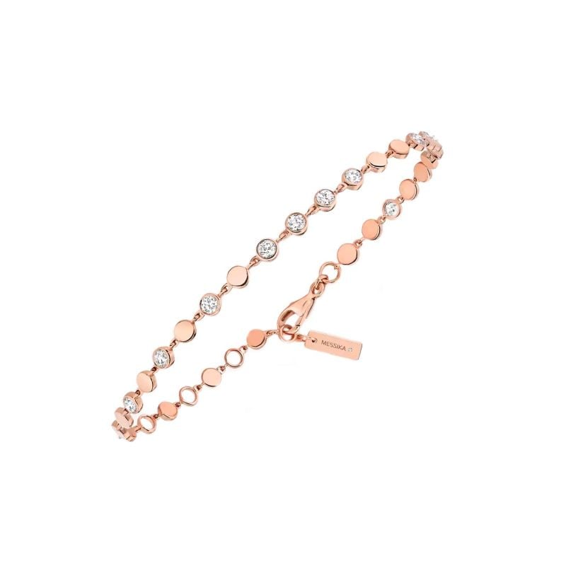 MESSIKA PULSERA DE ORO ROSA CON DIAMANTES BLANCOS D-VIBES PM