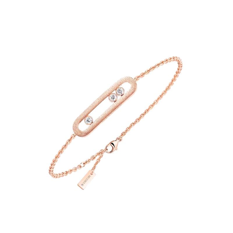 MESSIKA POLSERA D'OR ROSA AMB DIAMANTS BLANCS MOVE CISELÉ