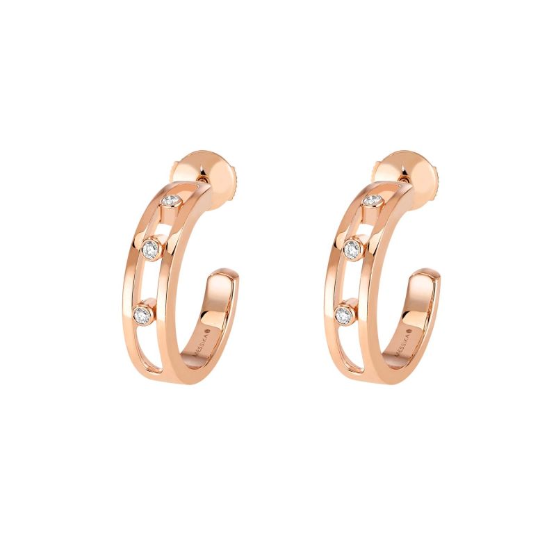MESSIKA ROSE GOLD EARRINGS WITH DIAMONDS MOVE CLASSIQUE