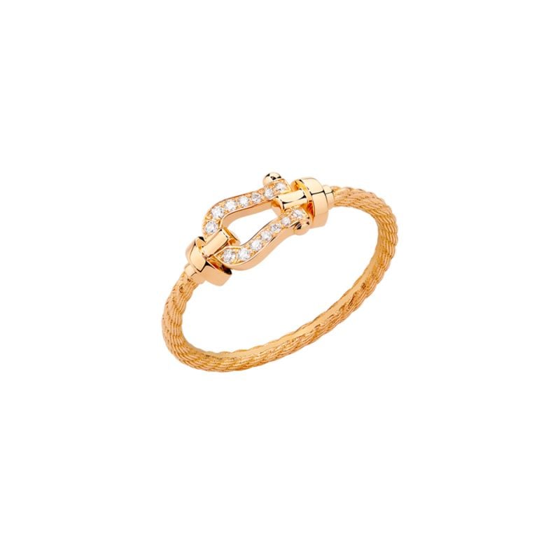 FRED BAGUE EN OR JAUNE AVEC DIAMANTS BRILLANTS FORCE 10