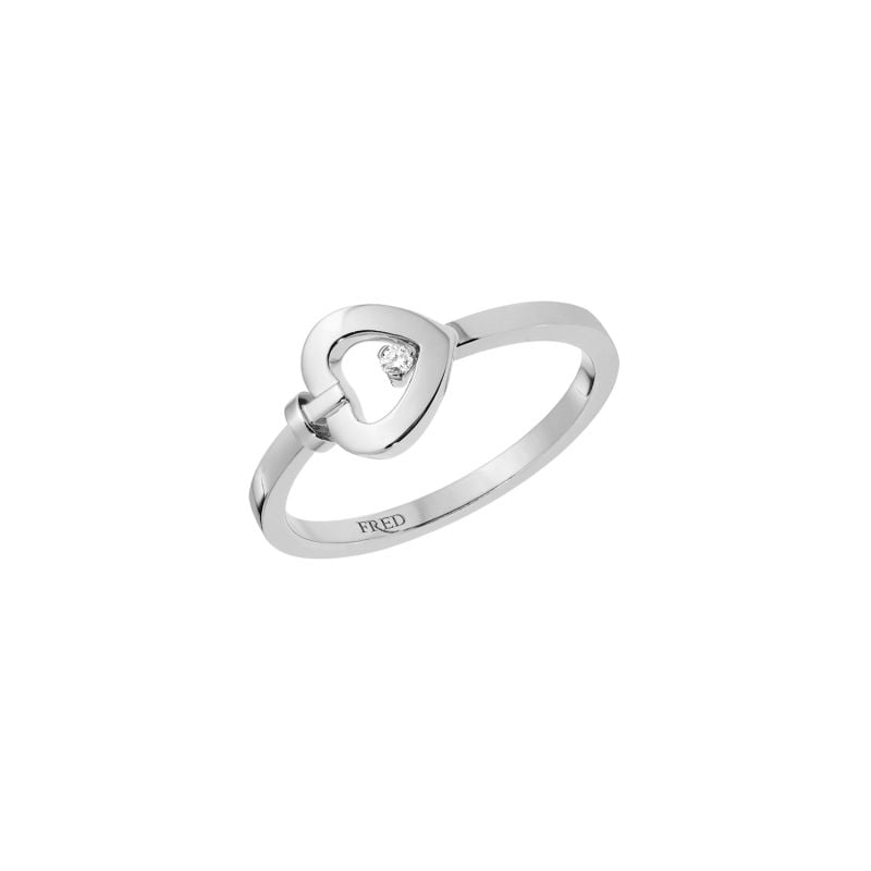 FRED WHITE GOLD RING WITH DIAMOND PRETTY WOMAN