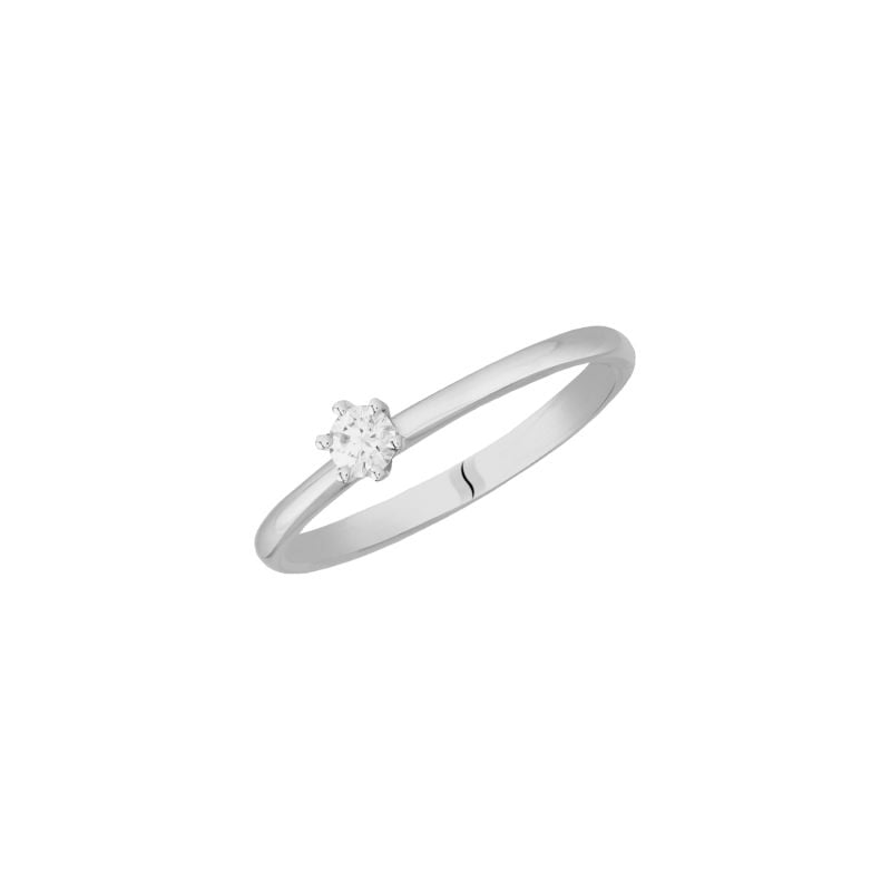 QUERA WHITE GOLD RING WITH DIAMOND