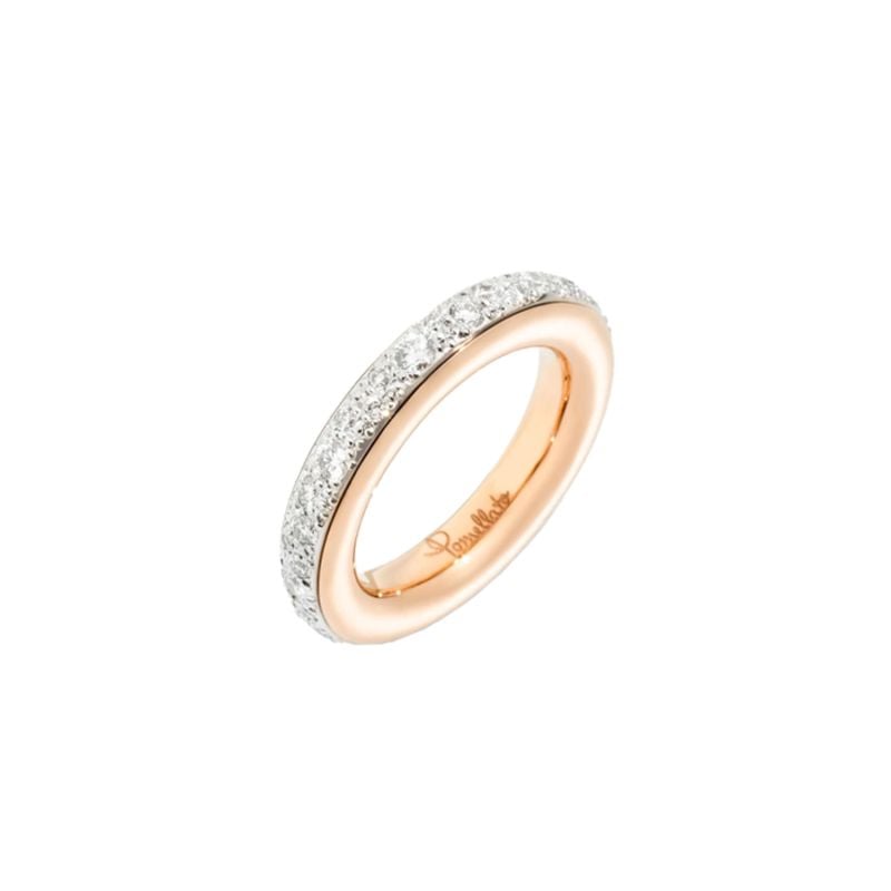 POMELLATO ANILLO DE ORO ROSA CON DIAMANTES BLANCOS ICONICA