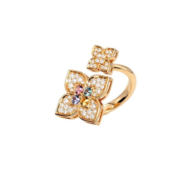 ROBERTO COIN ANILLO EN ORO ROSA CON DIAMANTES Y PIEDRAS DE COLORES VENETIAN PRINCESS