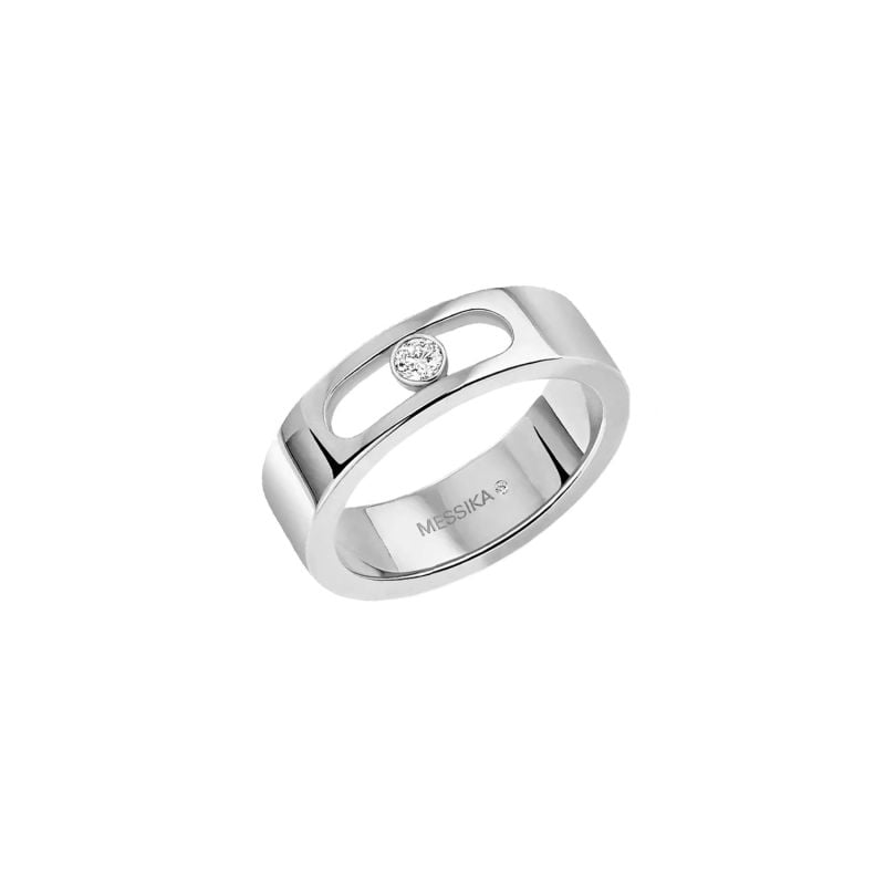 MESSIKA ANILLO DE ORO BLANCO CON 1 DIAMANTE BLANCO MOVE JOALLERIE