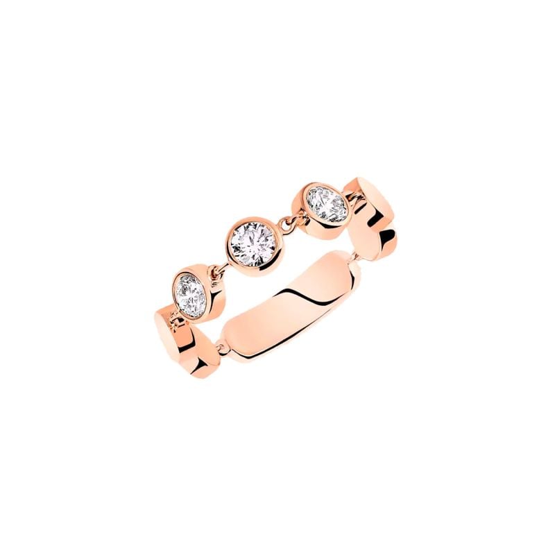 MESSIKA ANILLO DE ORO ROSA CON DIAMANTES BLANCOS D-VIBES MM