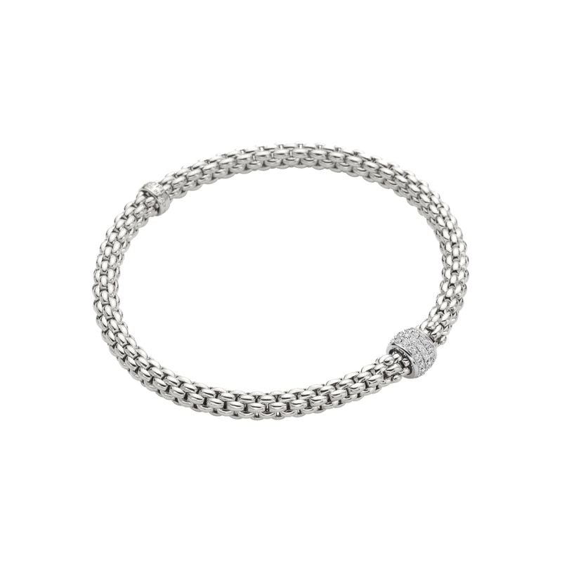 FOPE BRAÇALET D'OR BLANC AMB DIAMANTS PAVE SOLO