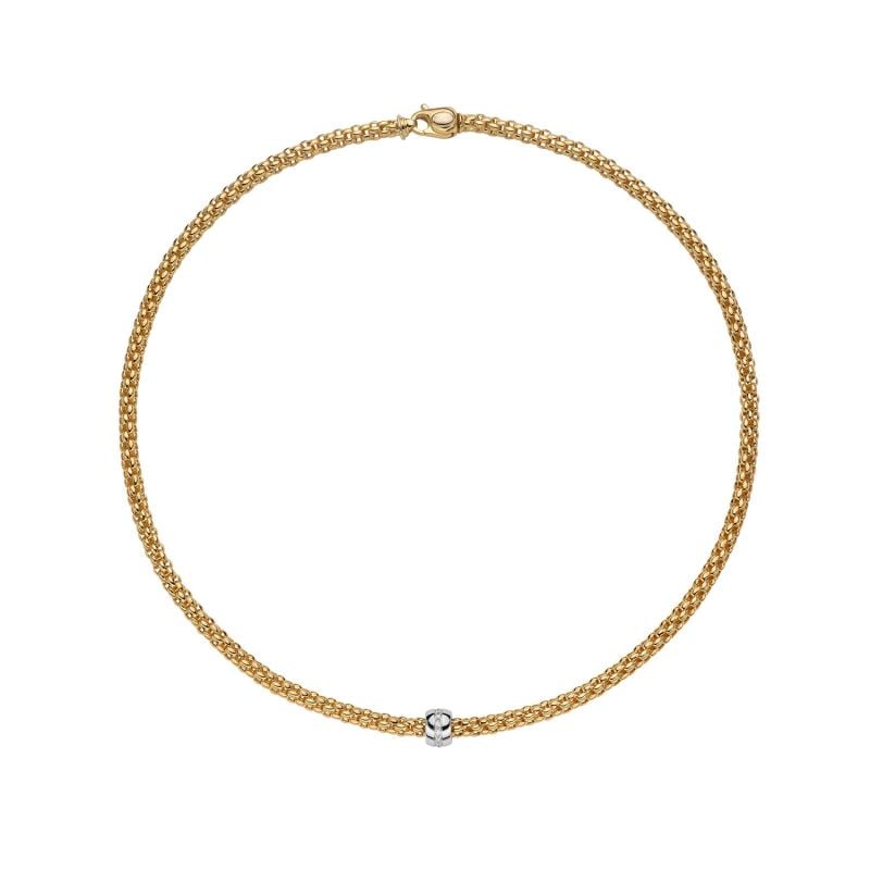 FOPE COLLAR DE ORO AMARILLO Y ORO BLANCO CON DIAMANTES SOLO