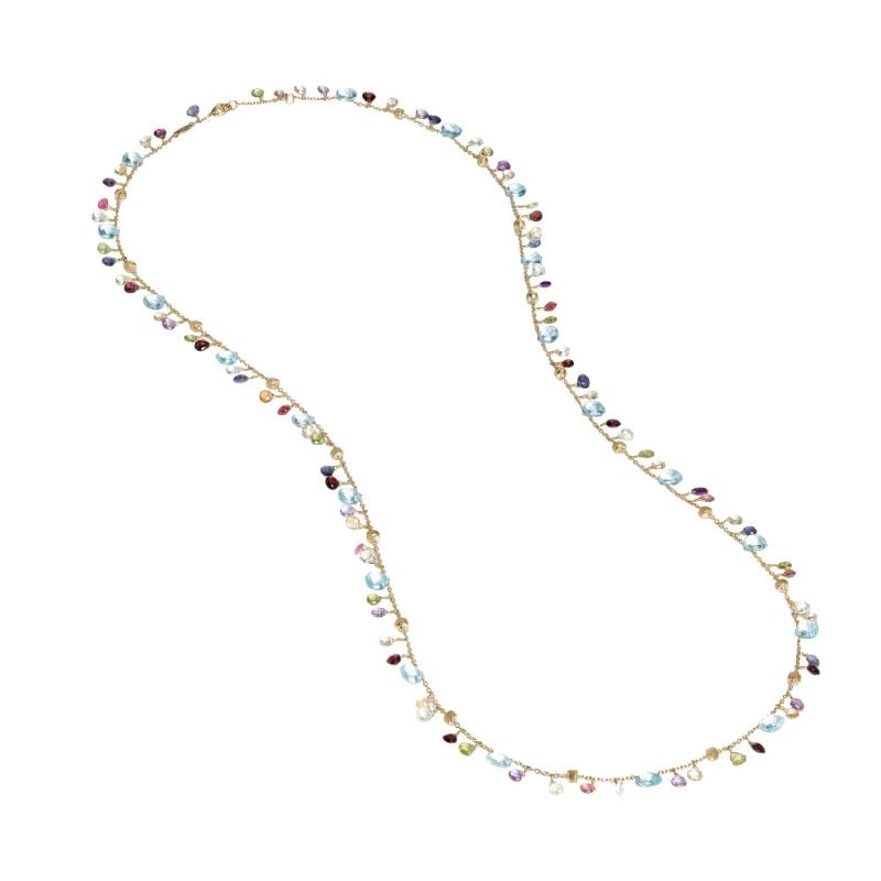 MARCO BICEGO COLLAR DE ORO AMARILLO CON PIEDRAS PRECIOSAS PARADISE