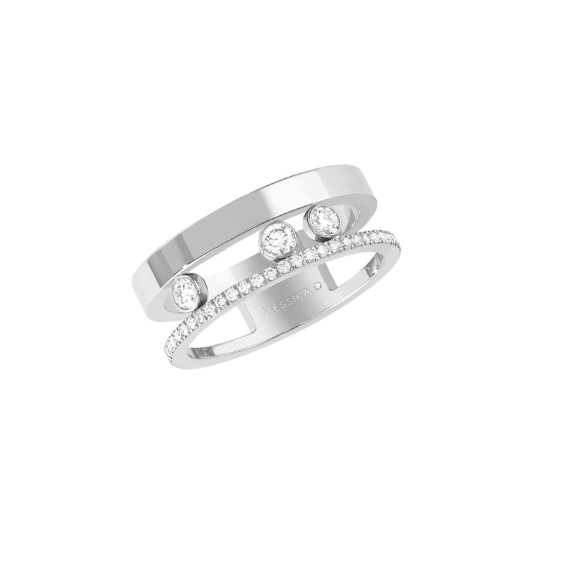 MESSIKA ANILLO DE ORO BLANCO CON DIAMANTES MOVE ROMANE 