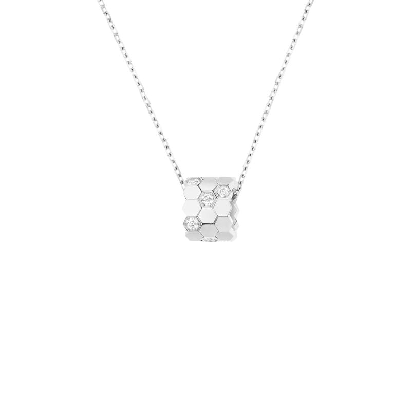 CHAUMET WHITE GOLD NECKLACE WITH DIAMONDS BEE MY LOVE