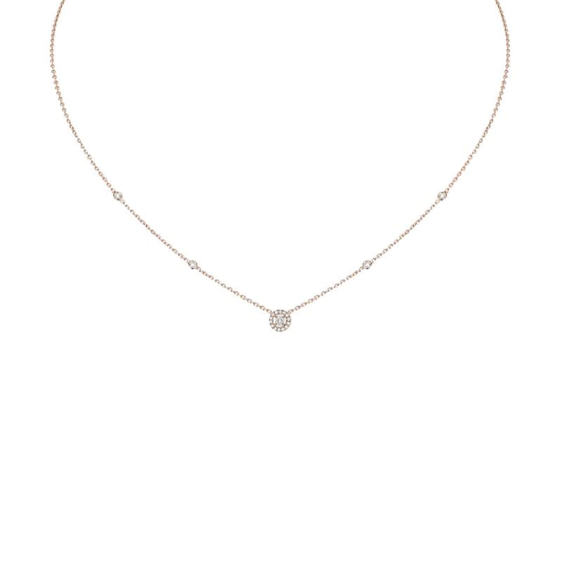 MESSIKA COLLAR DE ORO ROSA Y DIAMANTES BLANCOS JOY XS