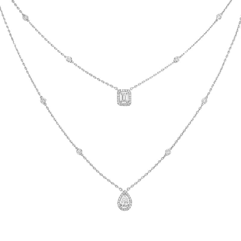 MESSIKA COLLAR DE ORO BLANCO CON DIAMANTES BLANCOS MY TWIN 2 ROWS