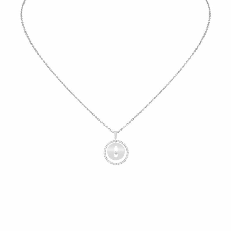 MESSIKA COLLAR DE ORO BLANCO CON DIAMANTES BLANCOS LUCKY MOVE PM